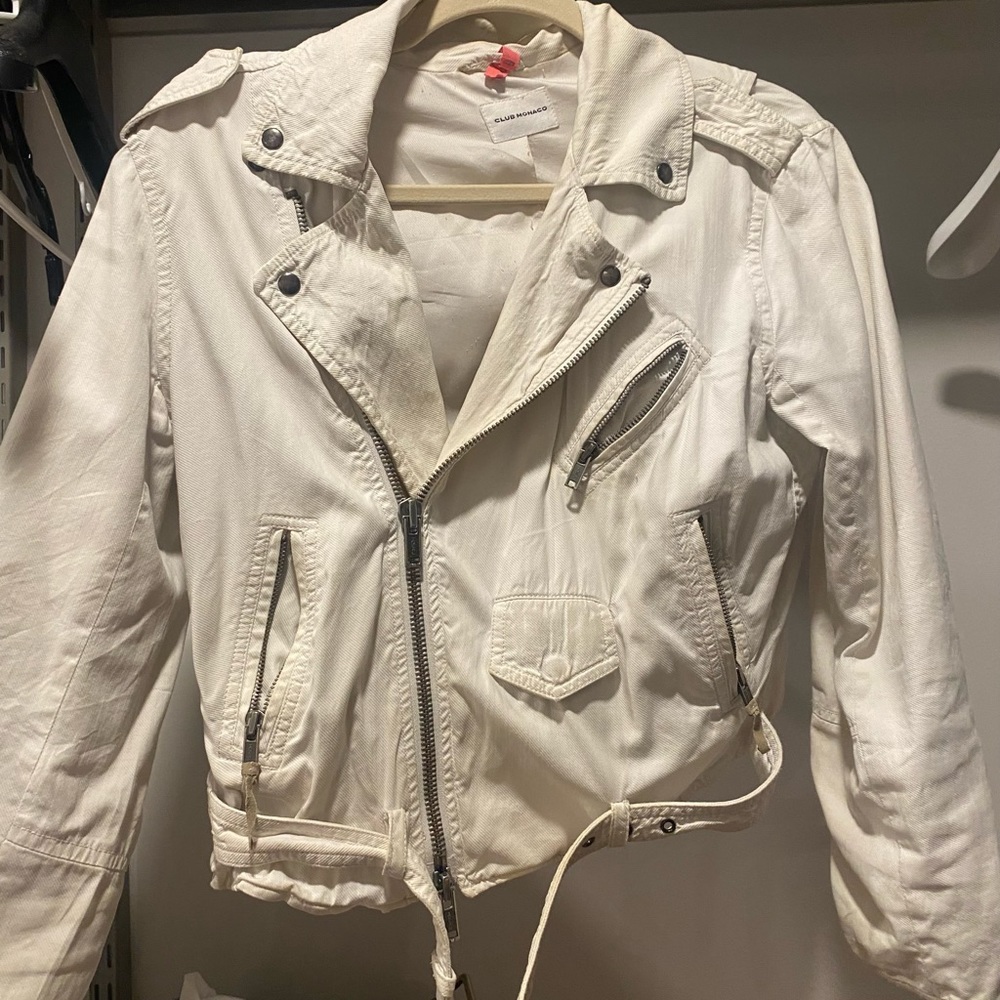 Club Monaco motorcycle biker jacket